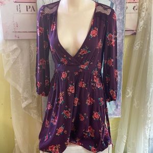 Flying Tomato Floral Purple Dress